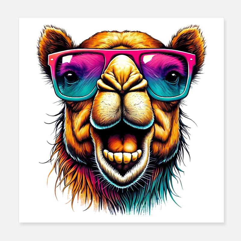 Kamel Poster 20x20 cm