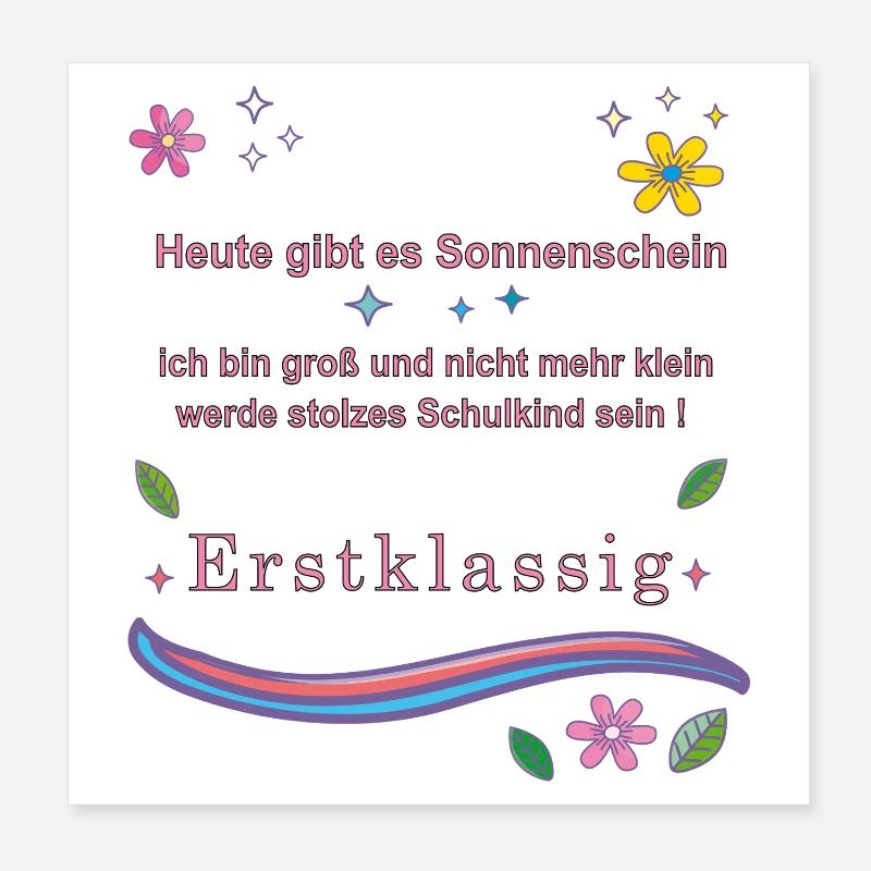 School Child First Class Poster 8" x 8" (20x20 cm)