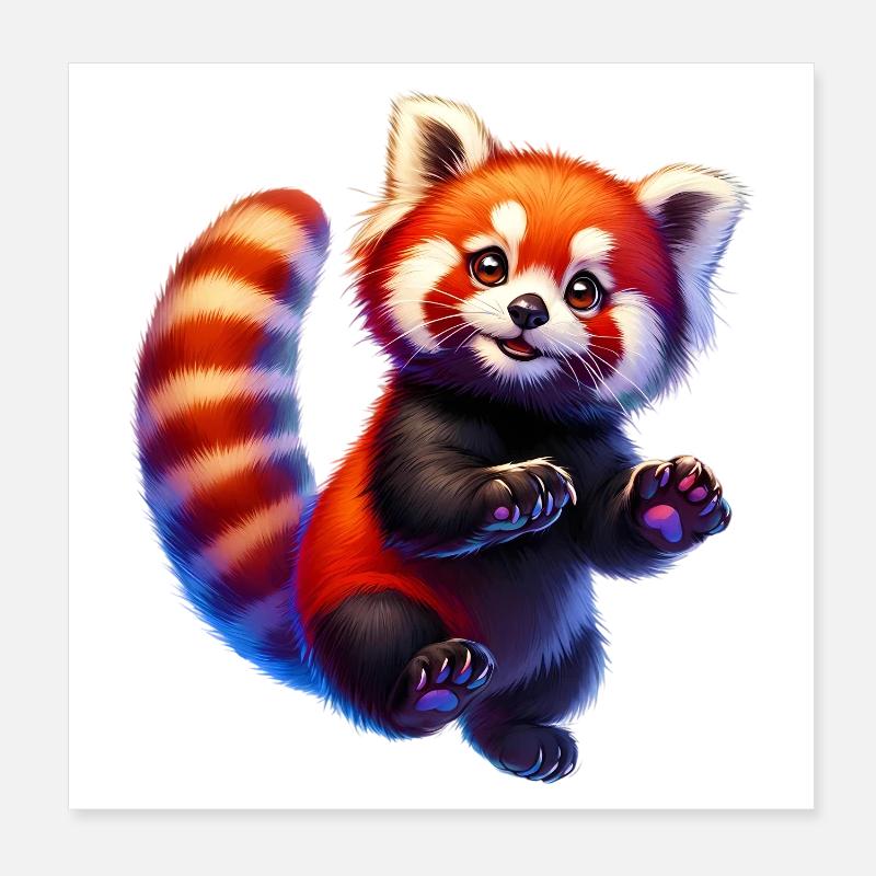 Red panda Poster 8" x 8" (20x20 cm)