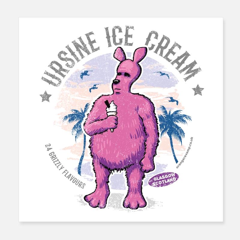 Ursine Eiscreme Poster 20x20 cm