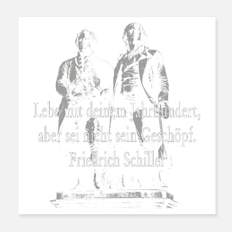 Citation de Friedrich Schiller Poster 20 x 20 cm