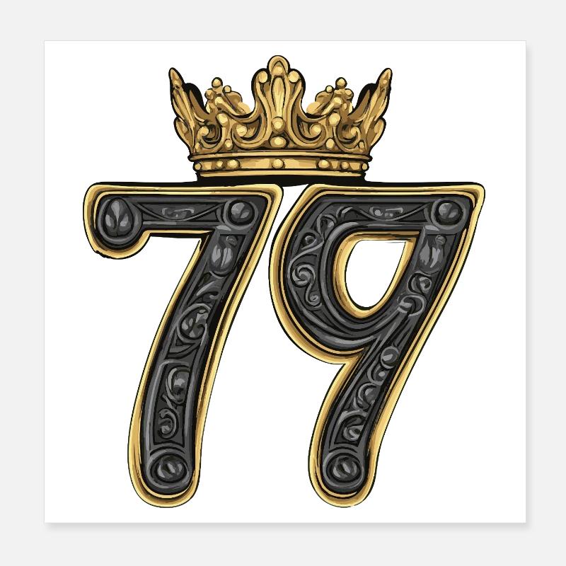 79 Number Krone Poster 8" x 8" (20x20 cm)