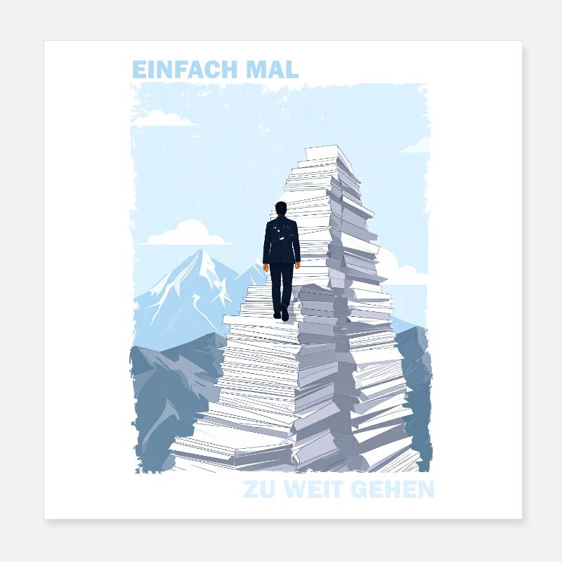 Climbing Papierberge Poster 8" x 8" (20x20 cm)