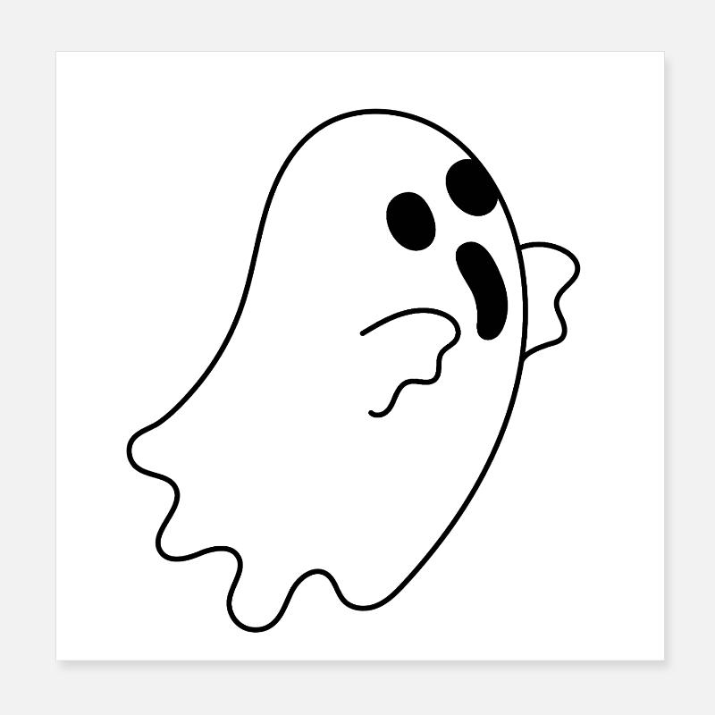 Ghost Poster 8" x 8" (20x20 cm)