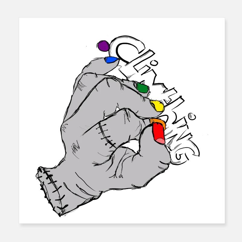 climthing Poster 20 x 20 cm