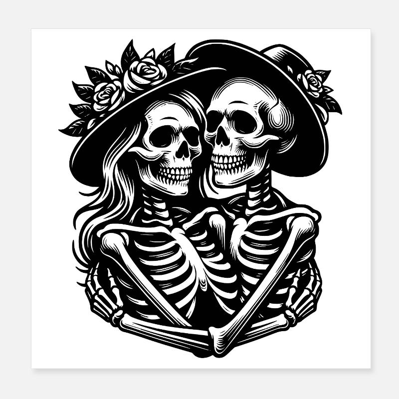Couple d’horreur Poster 20 x 20 cm