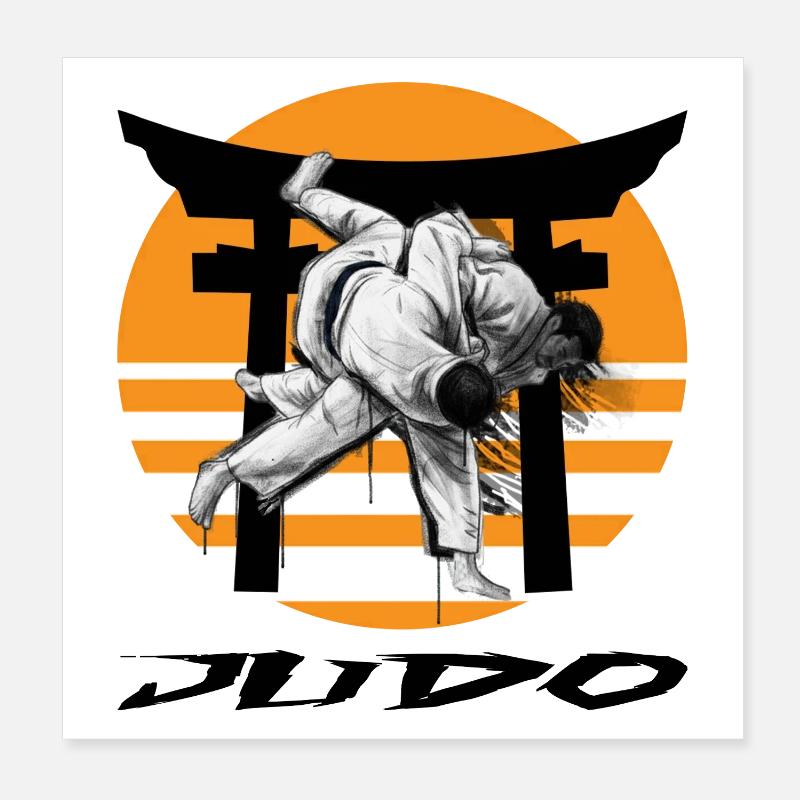 Judo Poster 20 x 20 cm