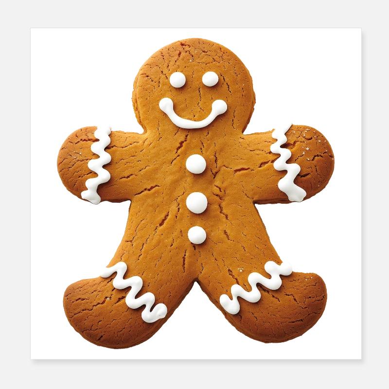 Lebkuchenmann Pfefferkuchenmann Lebkuchen Poster 20x20 cm