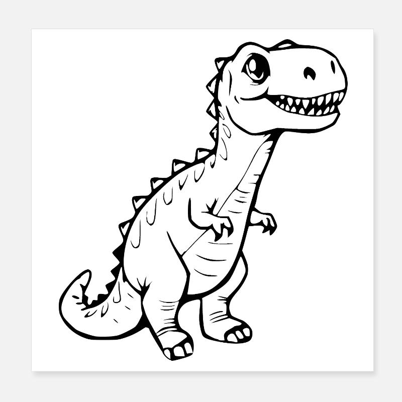 Dinosaure mignon Poster 20 x 20 cm