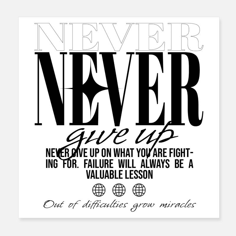 Never stop discovering Poster 8" x 8" (20x20 cm)
