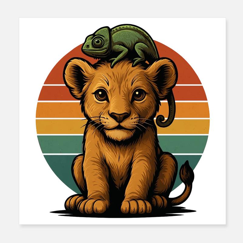 Leo Young Chameleon Poster 8" x 8" (20x20 cm)