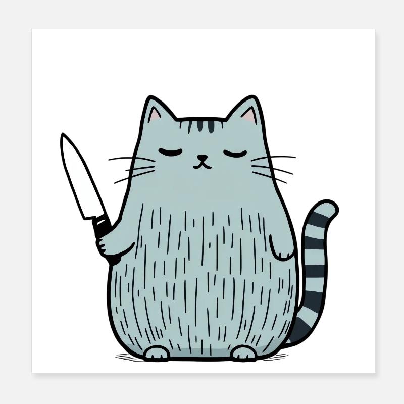 6-7 Internet Meme 6 7 Snack Katze Poster 20x20 cm