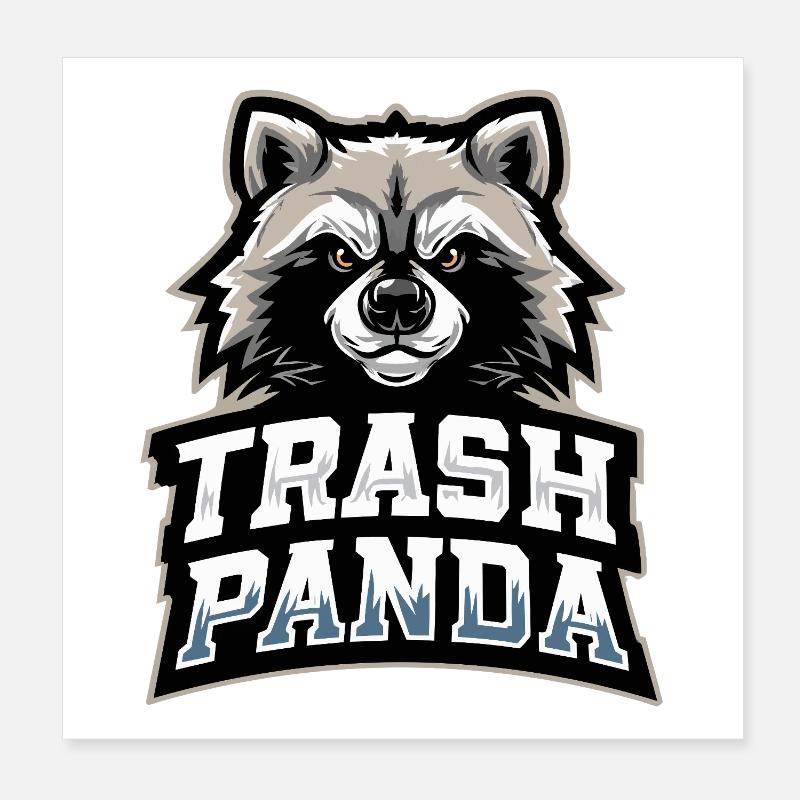 Emblème du Panda Trash Panda Poster 20 x 20 cm