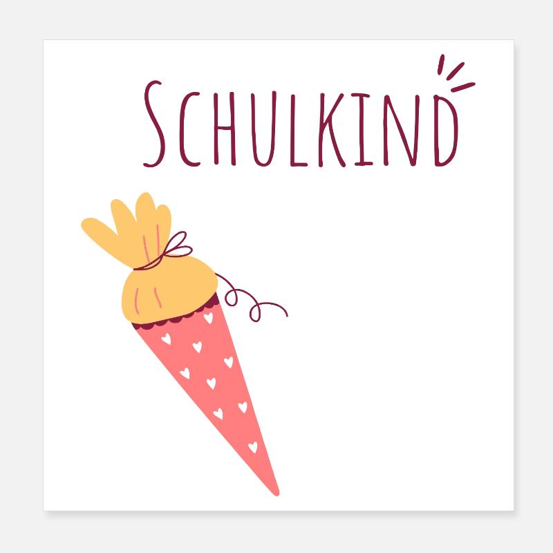 Conception de cônes de glace pour enfants Poster 20 x 20 cm