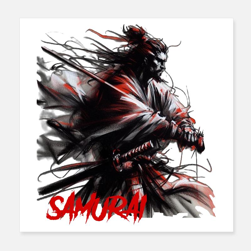 Samurai Poster 20x20 cm