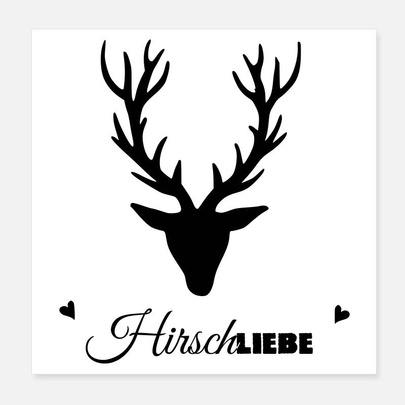 HirschLIEBE par les biens célestes Poster 20 x 20 cm