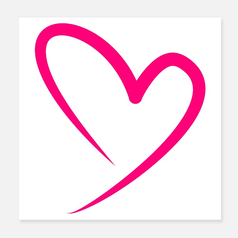 Herz Valentinstag Poster 20x20 cm