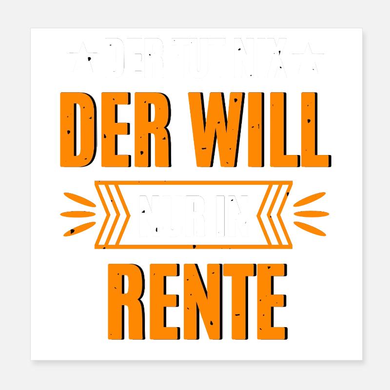 Pyro In Rente Poster 20x20 cm