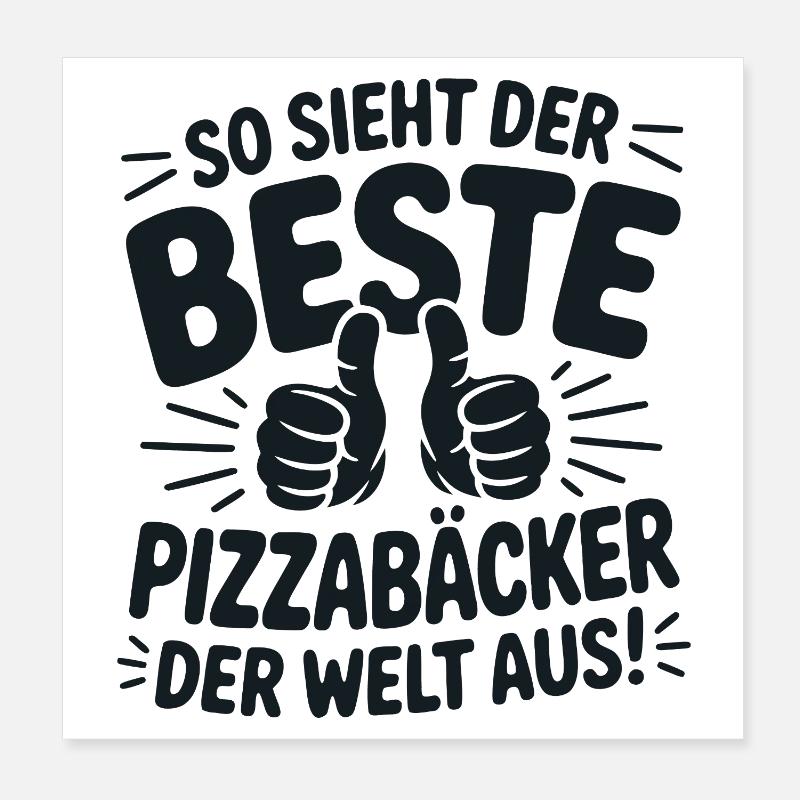 Pizzabäcker Geschenkidee Poster 20x20 cm