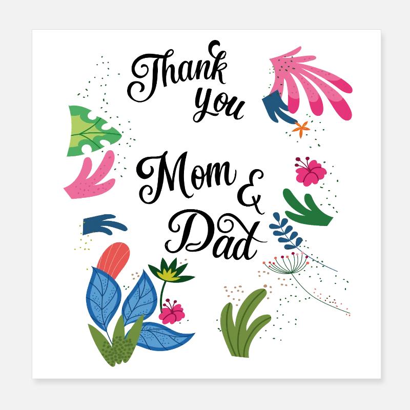 Danke Poster 20x20 cm