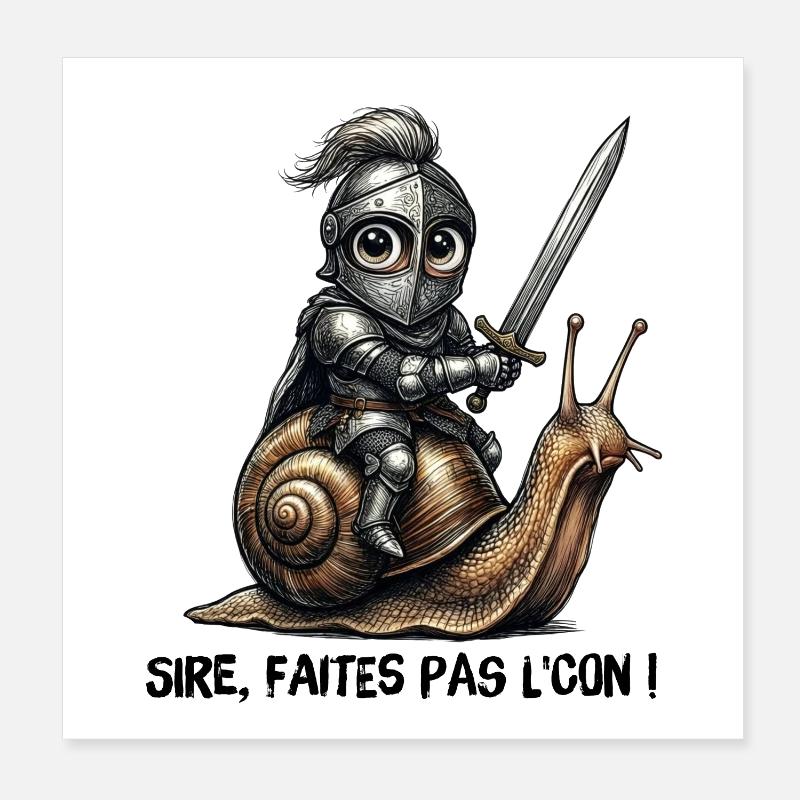 Sire, faites pas l'con ! Poster 20 x 20 cm