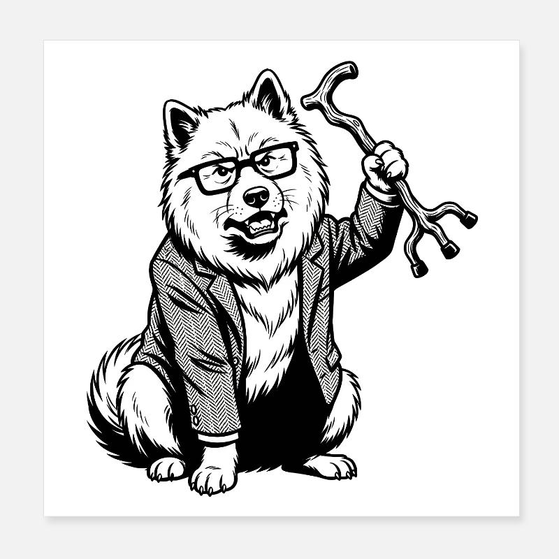 Eurasier | Grognon Poster 20 x 20 cm