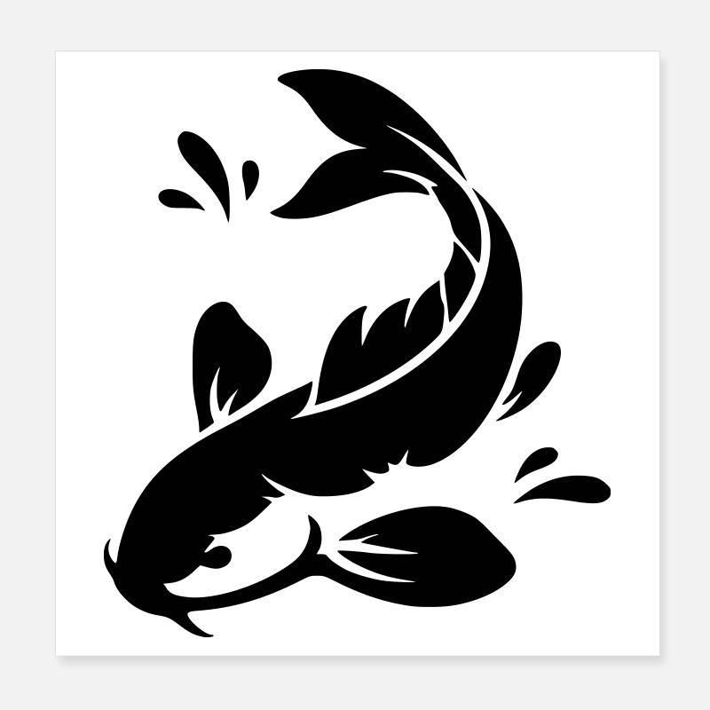 Koi Poster 20x20 cm