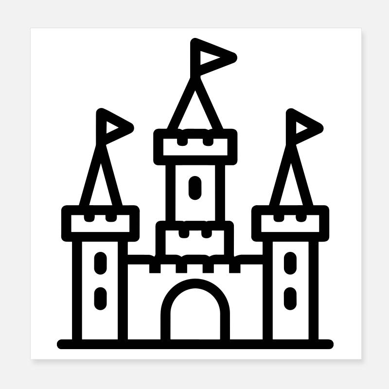 Burg Poster 20x20 cm