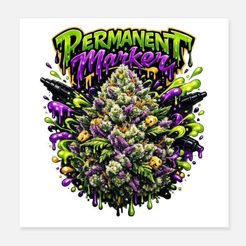 Permanent Marker Graffiti Print Poster 8" x 8" (20x20 cm)