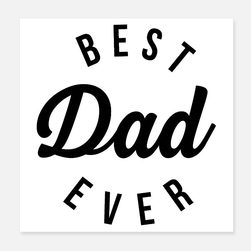Best Dad Ever 2026 Geschenk Papa Poster 20x20 cm