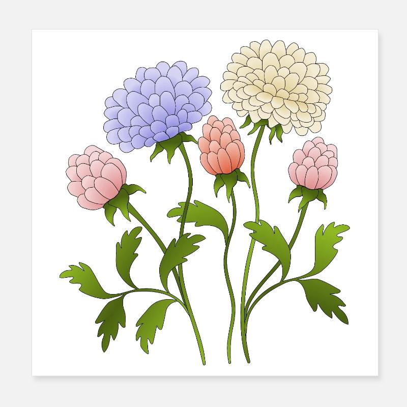 Fleur Poster 20 x 20 cm