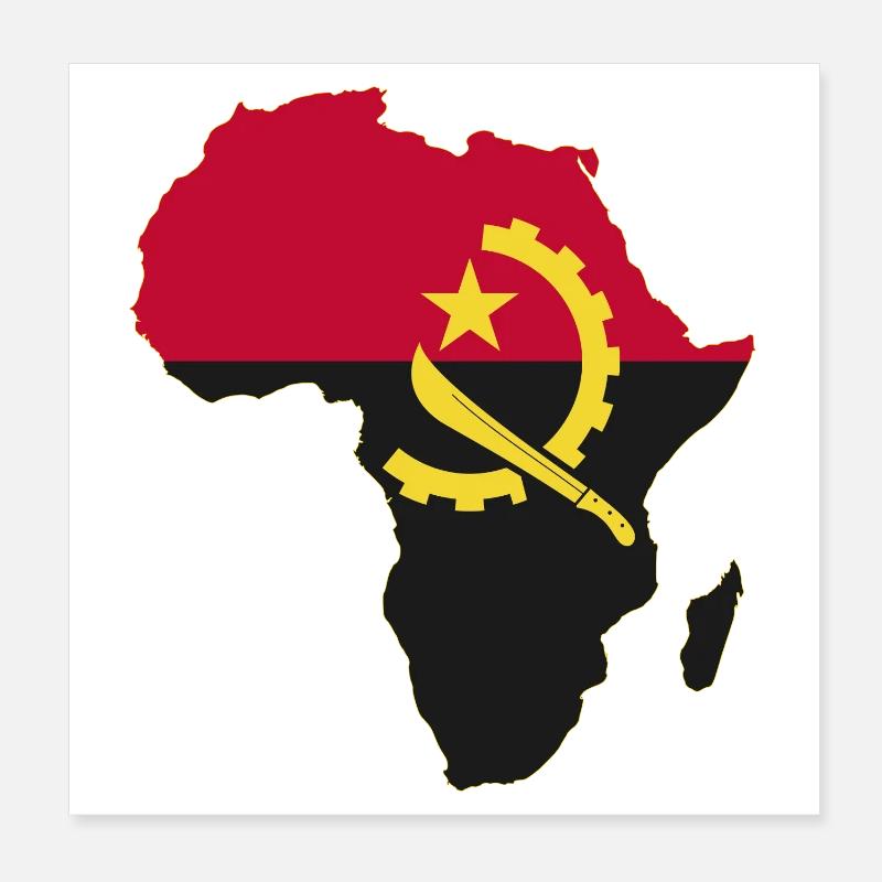 Drapeau angolais : Afrique utilisée Poster 20 x 20 cm
