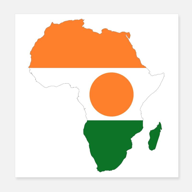 Niger_Flagge_Afrika Poster 20 x 20 cm