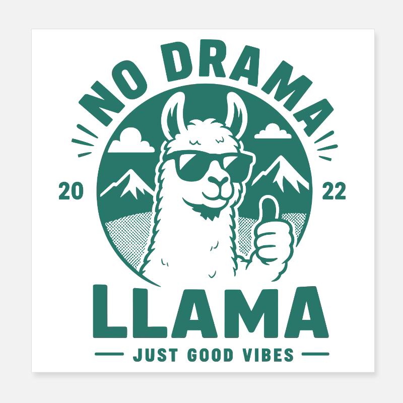 Pas de drame lama Poster 20 x 20 cm