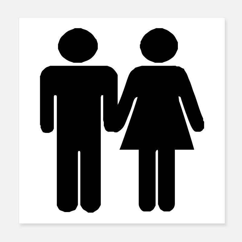 Paar Poster 20x20 cm