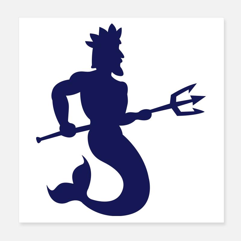Le Roi de l’Eau avec le Trident Poster 20 x 20 cm
