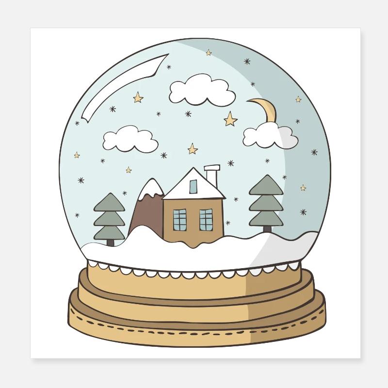 Boule à neige Poster 20 x 20 cm