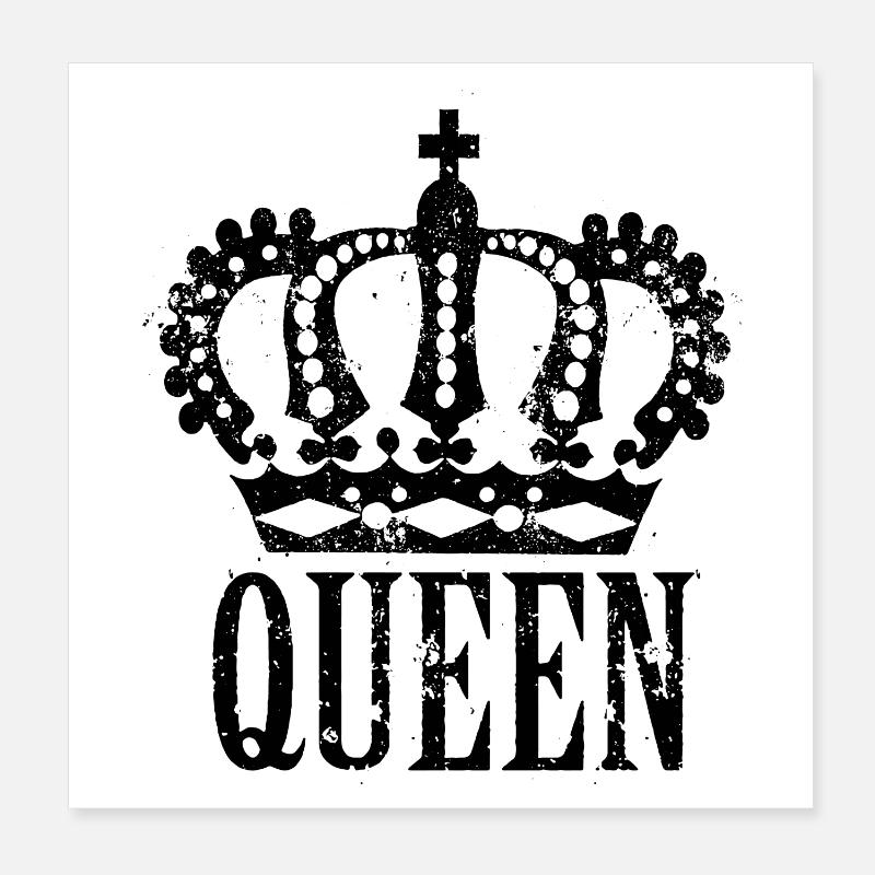 Queen with crown Poster 8" x 8" (20x20 cm)