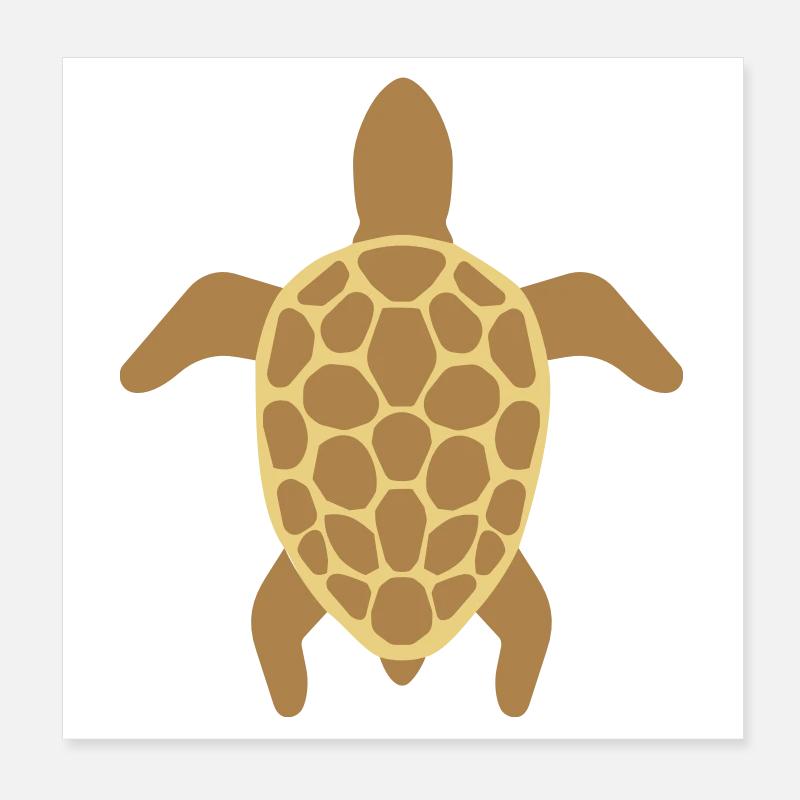 sea turtle Poster 8" x 8" (20x20 cm)