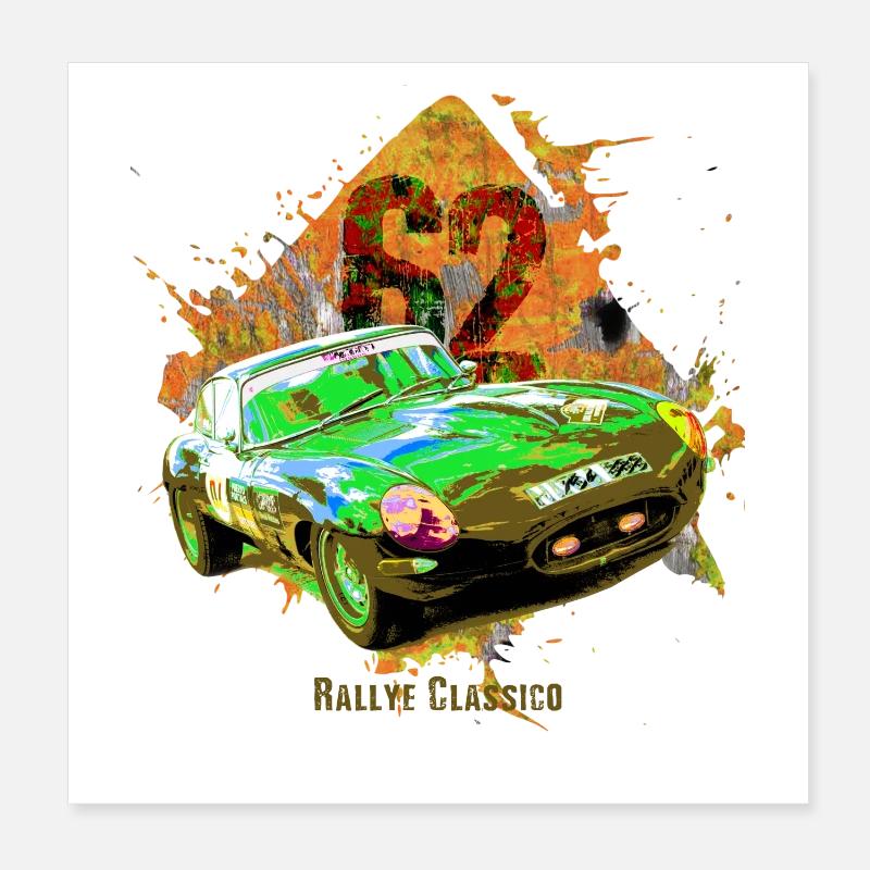 Rallye Classico62 Poster 20x20 cm