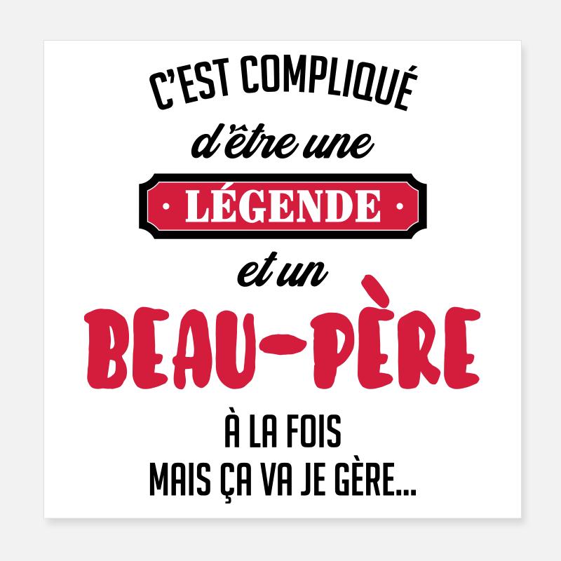 Stiefvater / Stiefmutter / Ehe / Familie Poster 20x20 cm