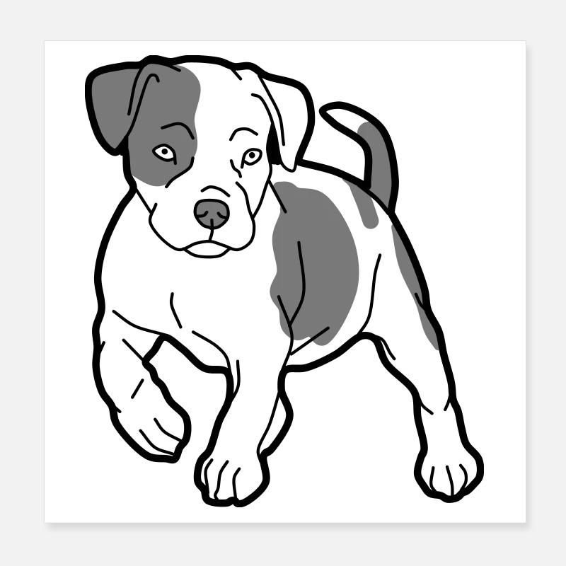 dog Poster 8" x 8" (20x20 cm)