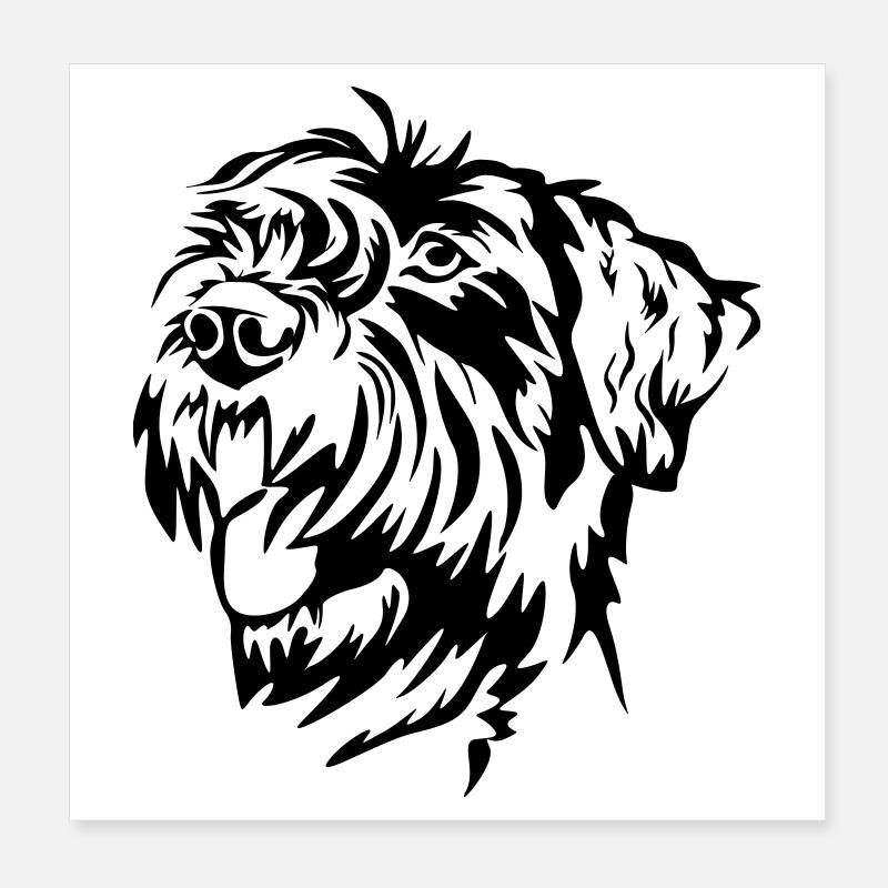 Riesenschnauzer Kopf Poster 20x20 cm