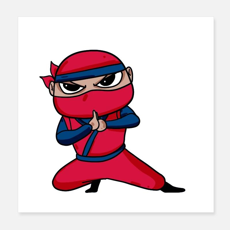 Ninja Rouge Poster 20 x 20 cm