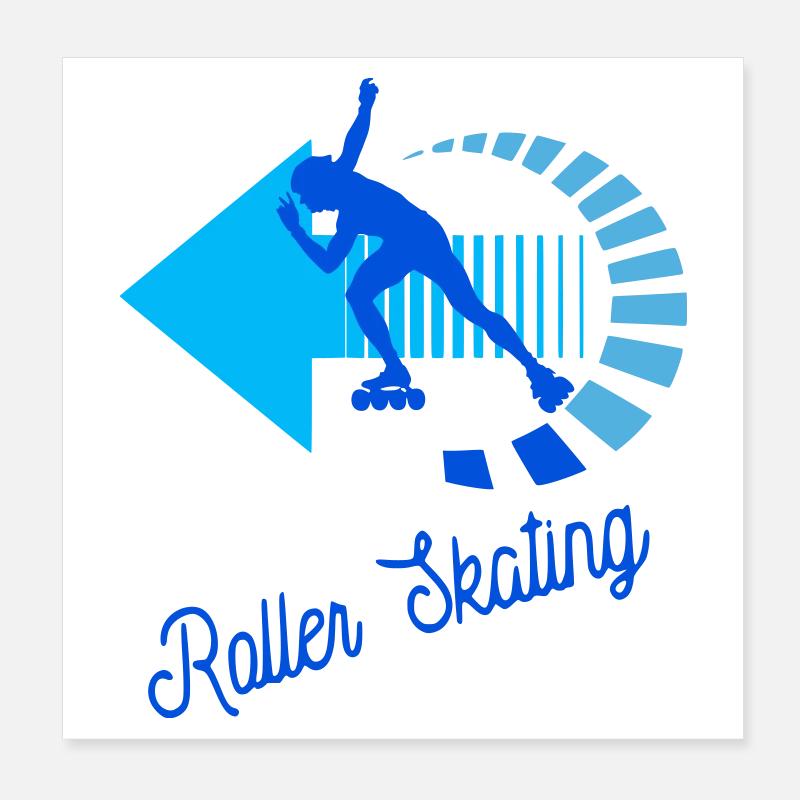 Roller skating Poster 20 x 20 cm