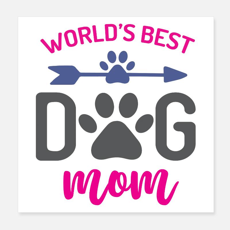 Die beste Hundemutter der Welt Poster 20x20 cm
