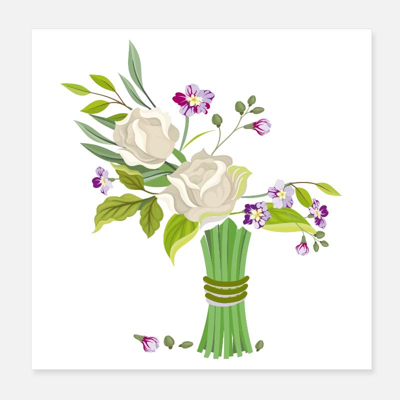 Blumenstrauss Poster 20x20 cm