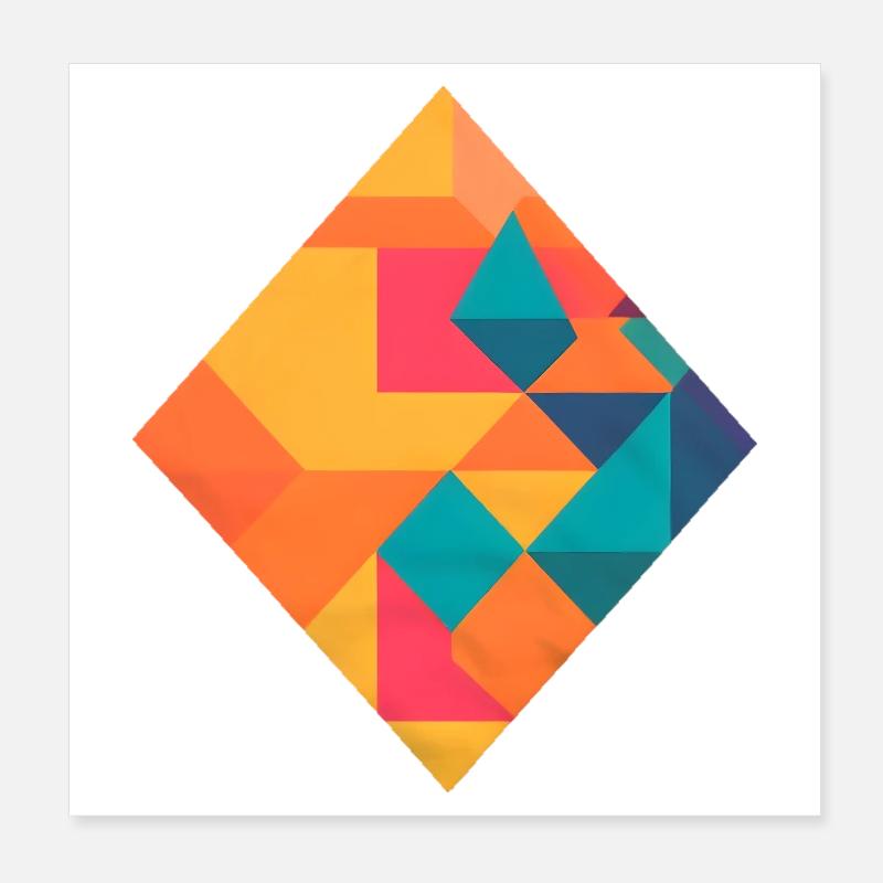 Colorful geometry Poster 8" x 8" (20x20 cm)
