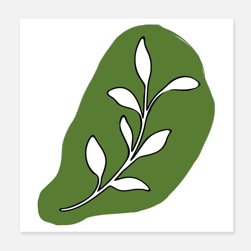Leaves Poster 8" x 8" (20x20 cm)