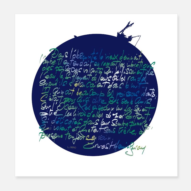 Der alte Mann und das Meer Poster 20x20 cm